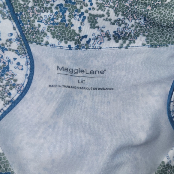 Maggie Lane White and Blue Sleeveless Polo Golf Top and Skort Set L - Picture 6 of 6